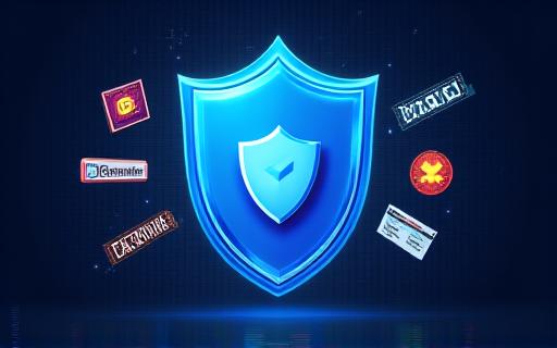 A shield icon deflecting digital threats.